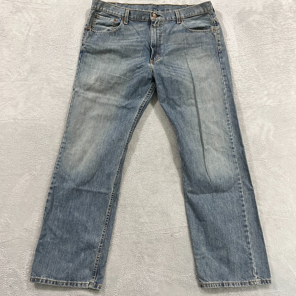 Levis 569 Jeans Mens 40x32.5* Blue Loose Straight Denim Western Retro Fade